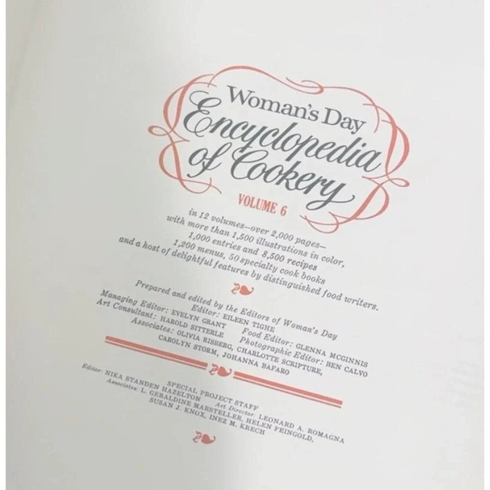 Cookbook Set Woman's Day Encyclopedia of Cookery Vol 4‎ 6 11 Vintage Hardcover